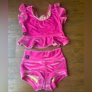 Kandi Kouture Hot Pink Velvet Set - TXS